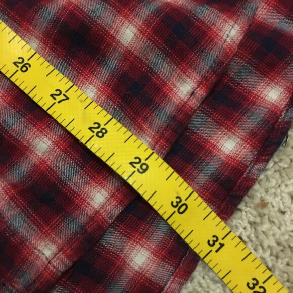 Boston Traders Long Cotton Plaid Button Down Shirt - Picture 15 of 16